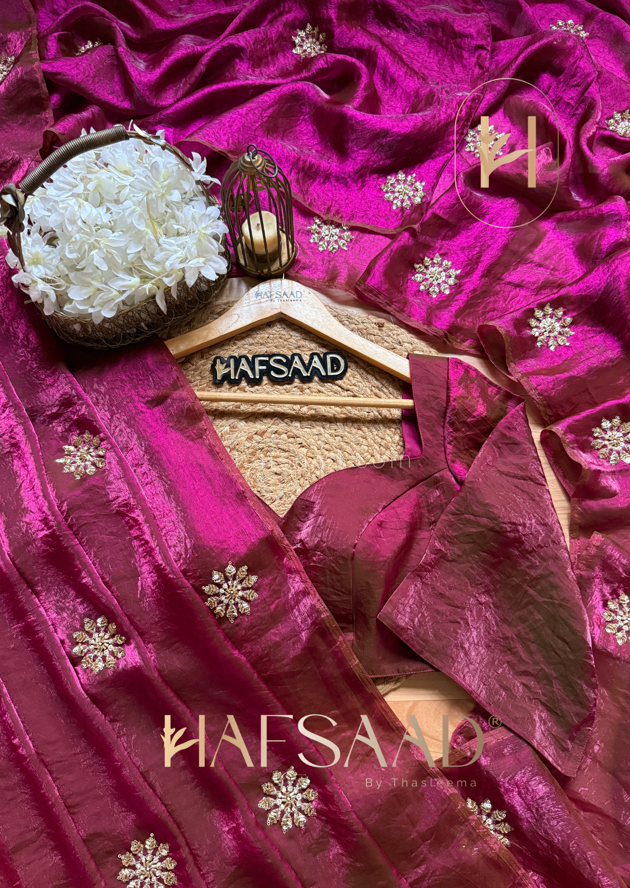 Nova - Stardust satin saree