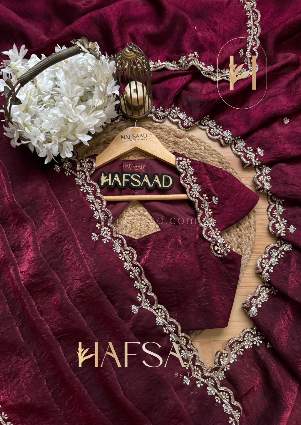 Zarin - Crushed fendy silk saree