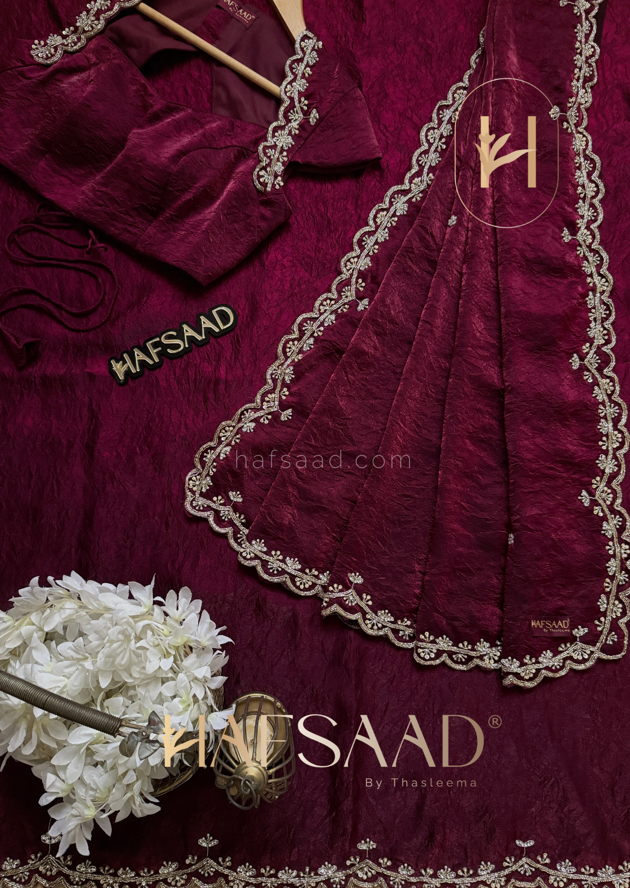 Zarin - Crushed fendy silk saree