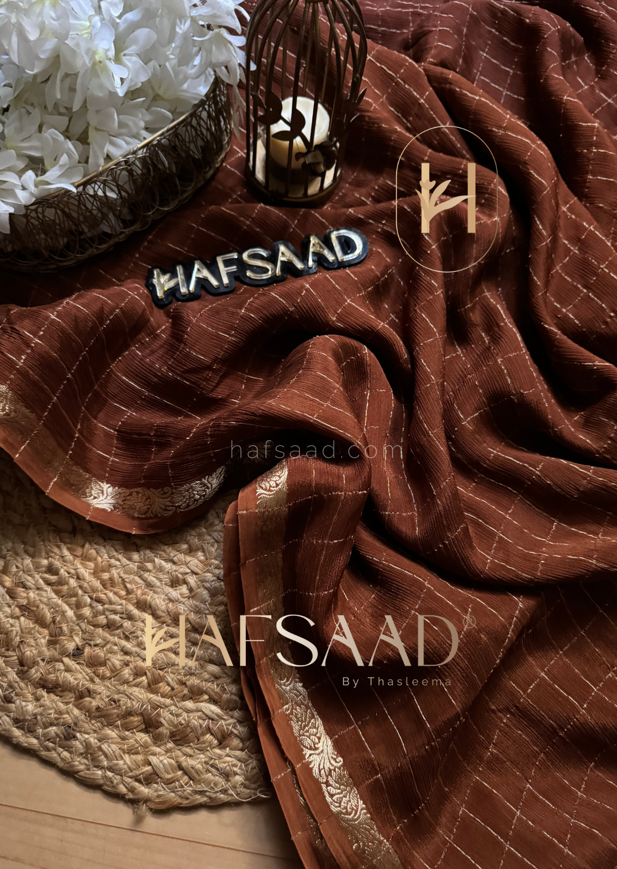 Madras kapi- Premium crushed chinnon saree