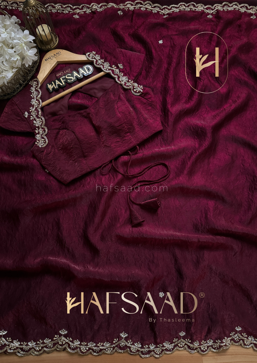 Zarin - Crushed fendy silk saree