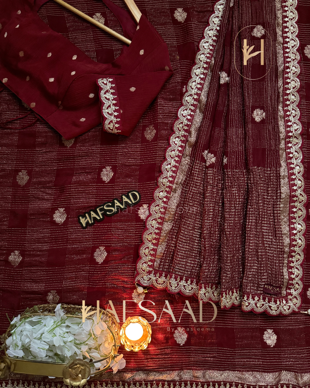 Ritvika - Crush Chinnon Saree