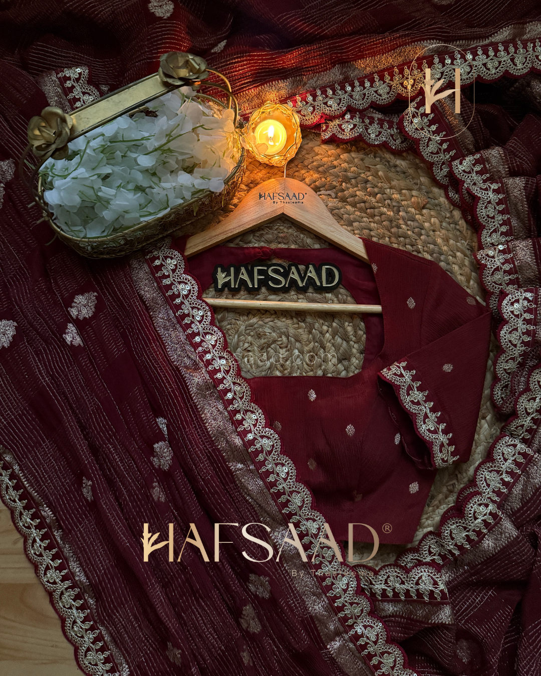 Ritvika - Crush Chinnon Saree