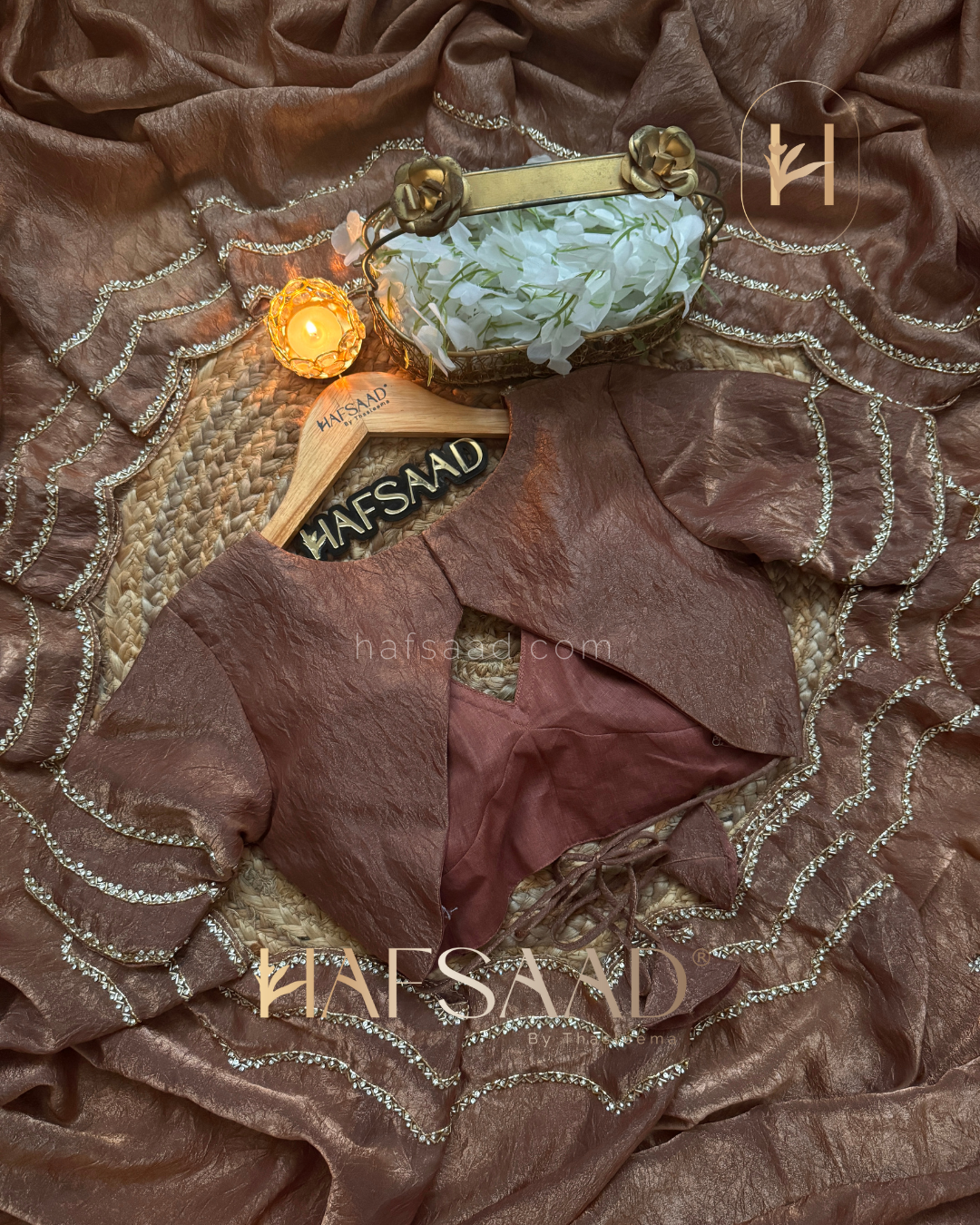 Yerin - Crushed Stardust Satin Saree