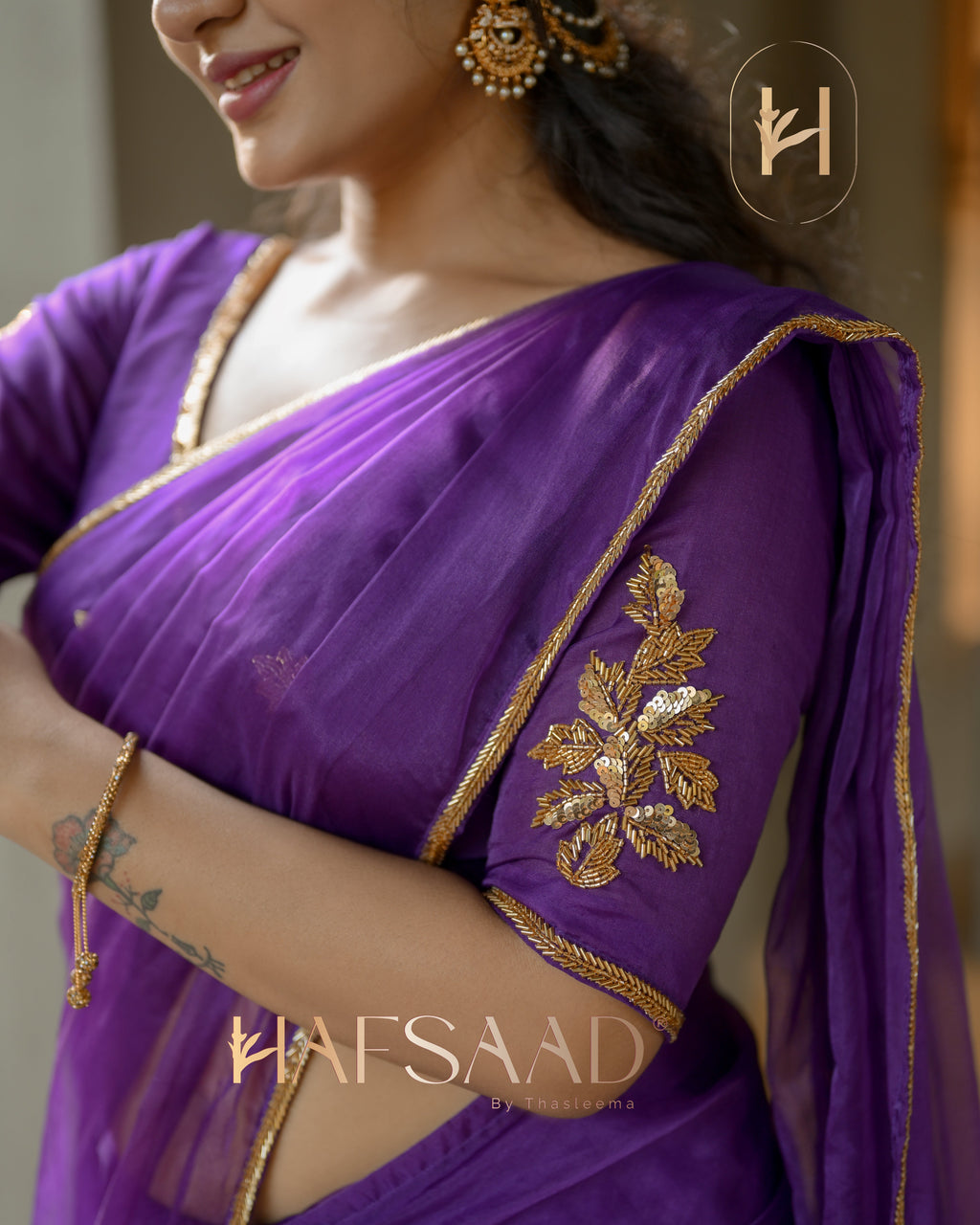 Rini- Pure organza handwork saree